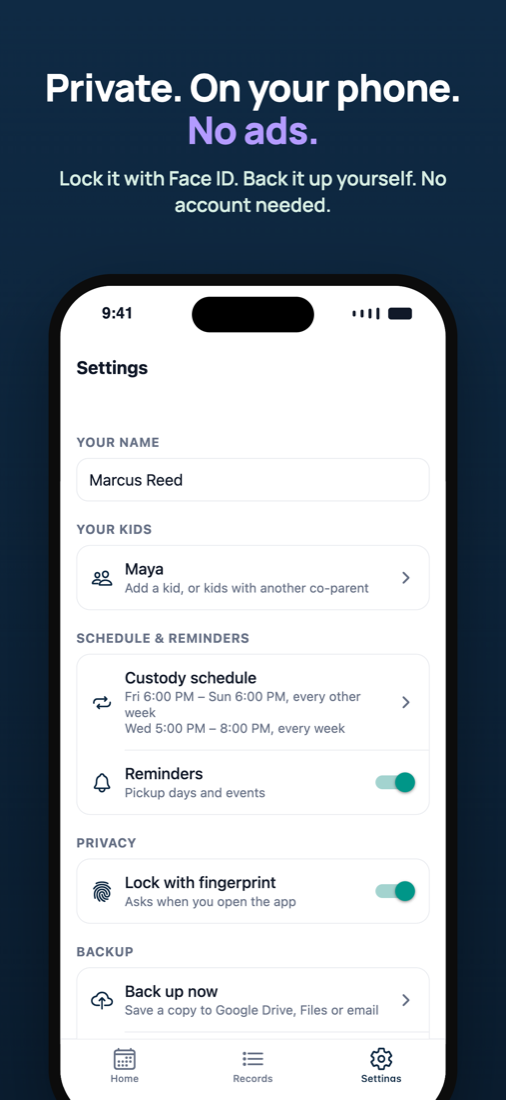 Privacy settings