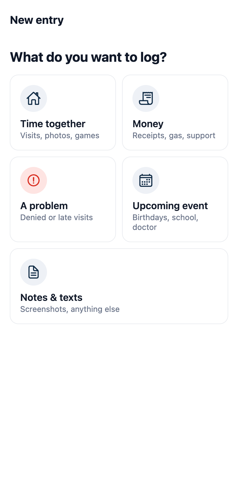 Log money, problems, events and texts